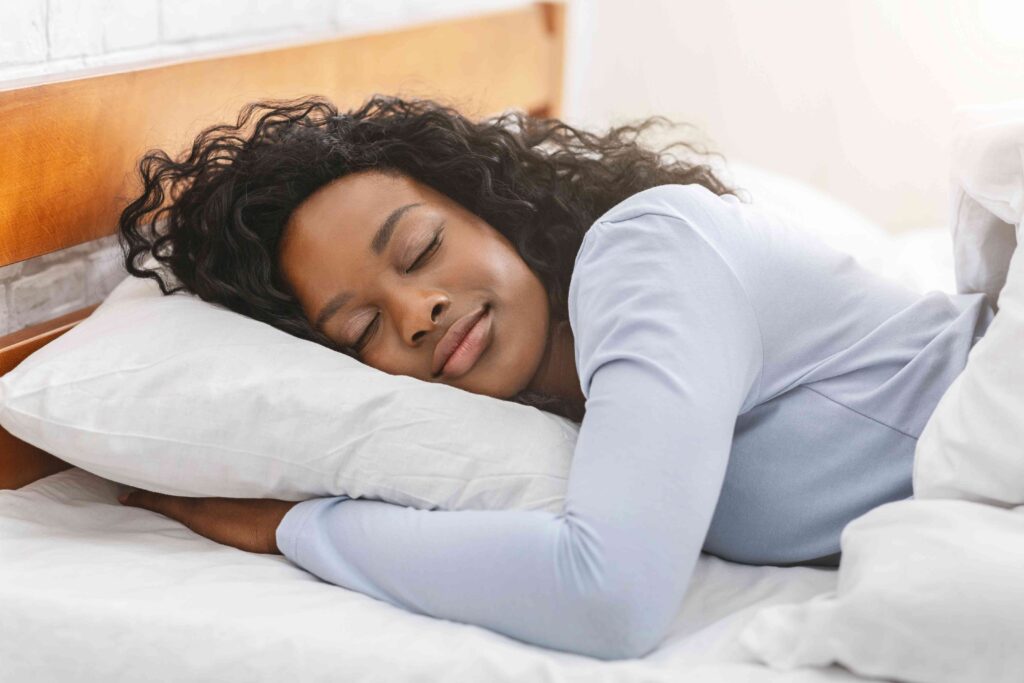 Woman napping