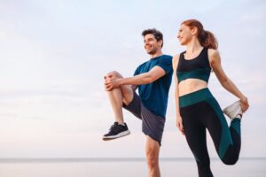 Couple going for a run